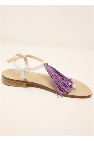 Capri sandals with lilac tassels Da Costanzo | NAPPINENEWBIANCOLILLA